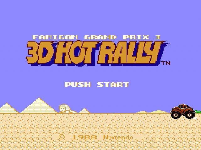 Famicom Grand Prix: F-1 Race title screen for Famicom Disk System